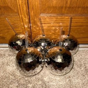 SET OF 5 DISCO BALL CUPS